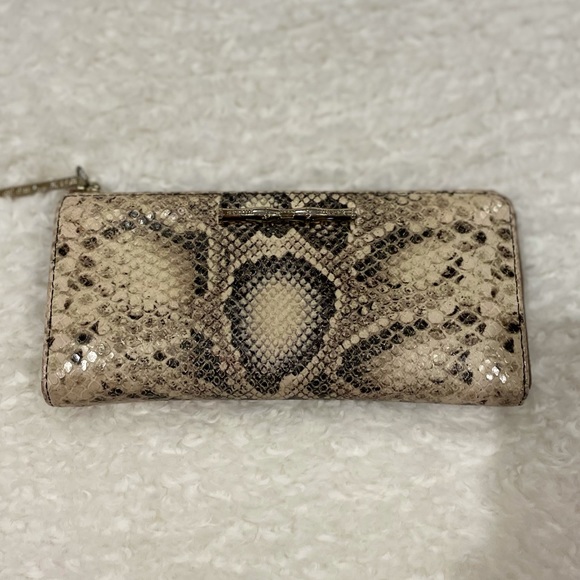 Elaine Turner Handbags - Elaine Turner Snake Embossed Leather Wallet